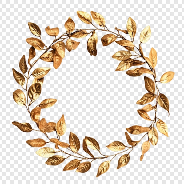 Ghirlanda di foglie d'oro Elegante cerchio di fogliame dorato