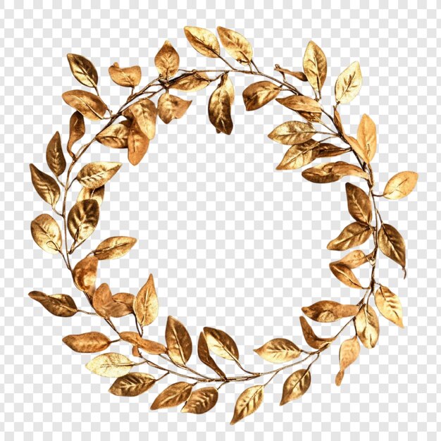 Ghirlanda di foglie d'oro Elegante cerchio di fogliame dorato