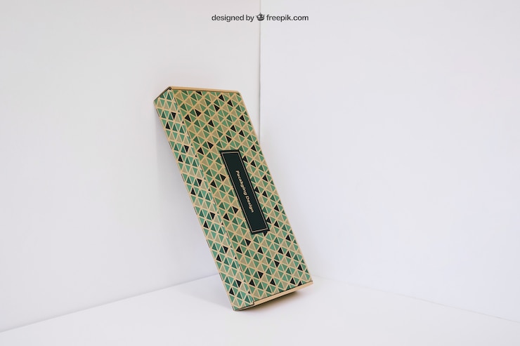 PSD Gratis gift box leaning in corner