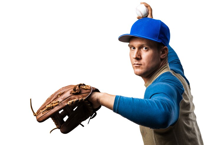 PSD gratuito giocatore di baseball isolato