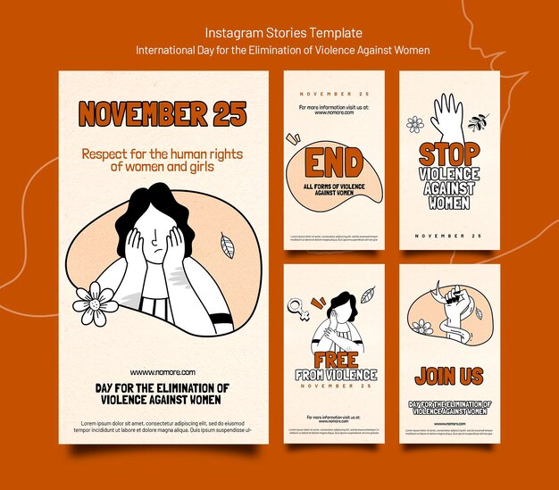 Giornata internazionale per l'eliminazione della violenza contro le donne storie instagram