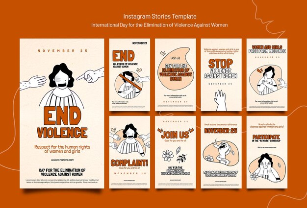 Giornata internazionale per l'eliminazione della violenza contro le donne storie instagram