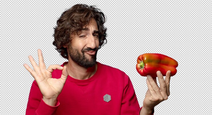 PSD gratuito giovane uomo barbuto adulto con un pepe rosso