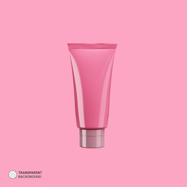 Gratis PSD glanzende cosmetische buis pictogram 3d render illustratie