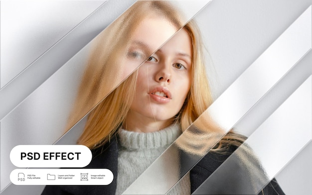 Gratis PSD glass distortion photo effect