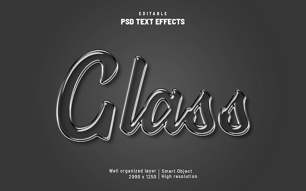 Glasy glass-teksteffect