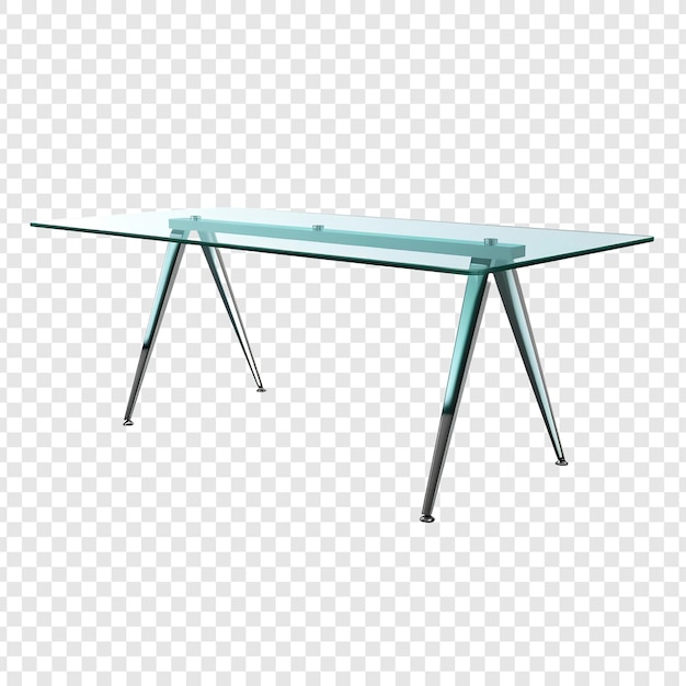 Gratis PSD glazen tafel geïsoleerd op transparante achtergrond