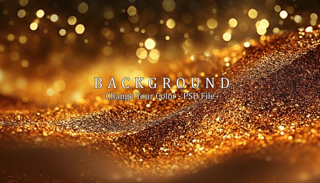 Glitter lichten grunge achtergrond goud glitter Generatieve AI
