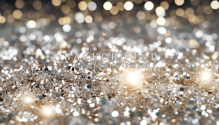 PSD gratuito glitter luci vintage sfondo oro ia generativa
