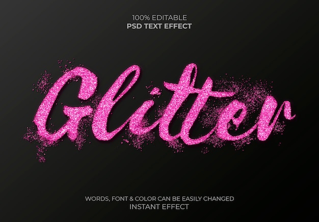 Glitter teksteffect
