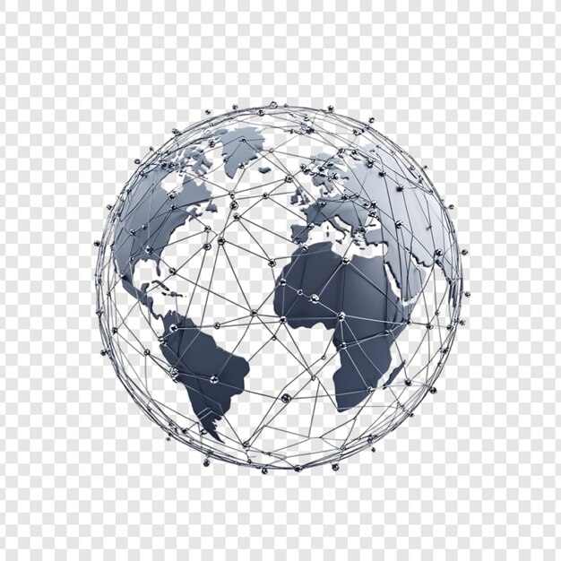Global Network Connection A 3D Model of the Worlds Interconnectivity