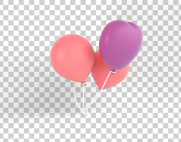 PSD gratuito globos de dibujos animados