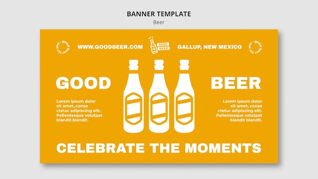 Gratis PSD goed bier banner websjabloon