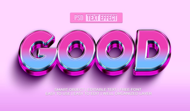 Gratis PSD goed tekststijleffect