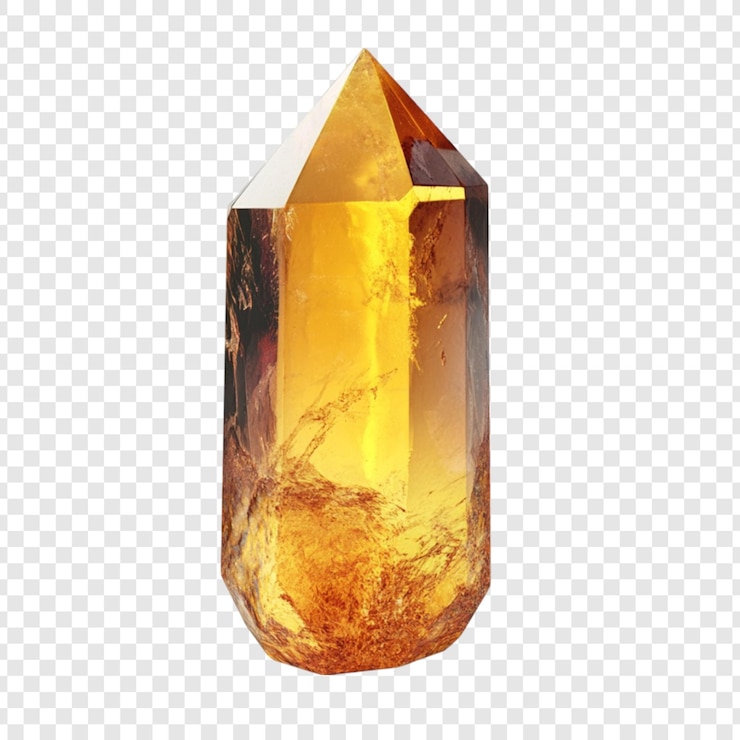 PSD gratuito golden citrine crystal point energia spirituale di guarigione pietra preciosa