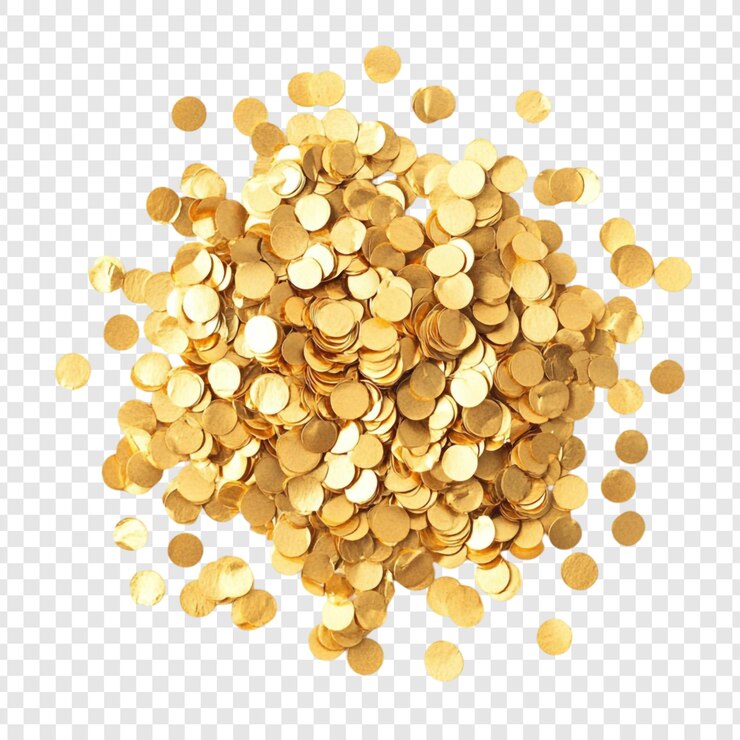 PSD Gratis golden confetti burst a celebration of sparkle and joy
