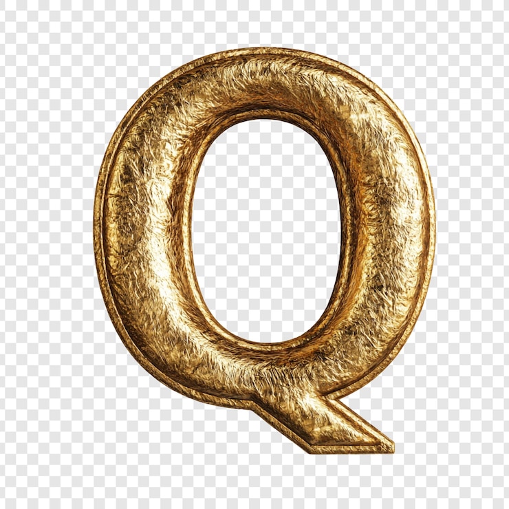 PSD Gratis golden letter q elegant and luxurious 3d render
