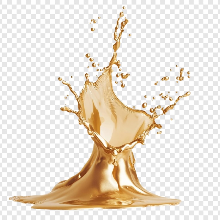 PSD gratuito golden liquid splash una sinfonia di lusso ed eleganza