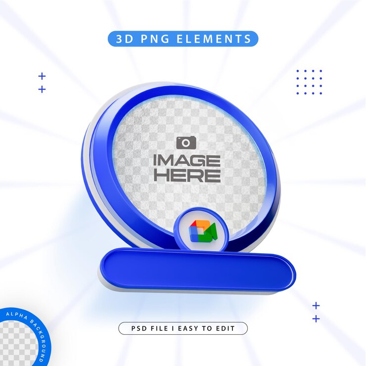 PSD gratuito google meet join now banner element icon render 3d isolato