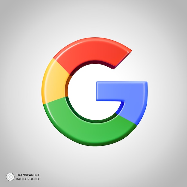 Google-pictogram geïsoleerde 3d render illustratie