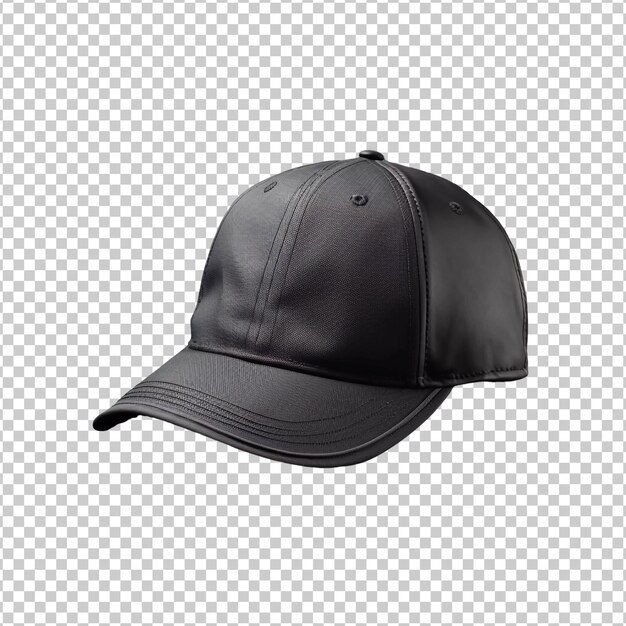 gorra negra aislada en el fondo