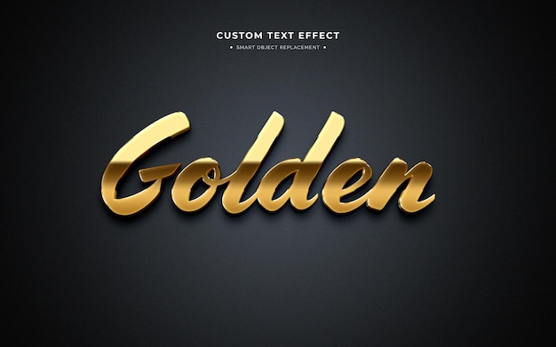 Gouden 3D-tekststijleffect