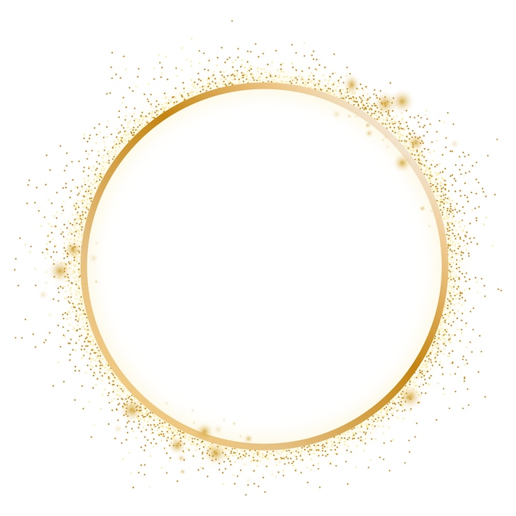 Gratis PSD gouden cirkelvorm