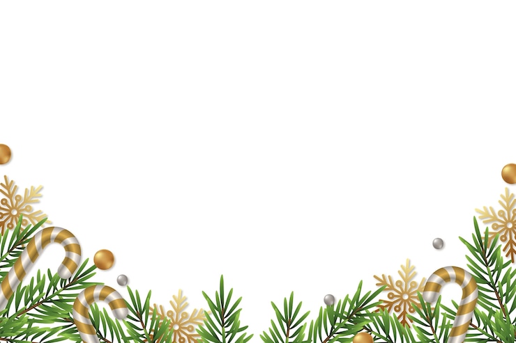 Gratis PSD gouden kerstrand met ornamenten