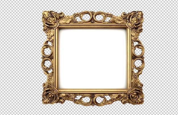 gouden luxe fotoram geïsoleerd op de achtergrond