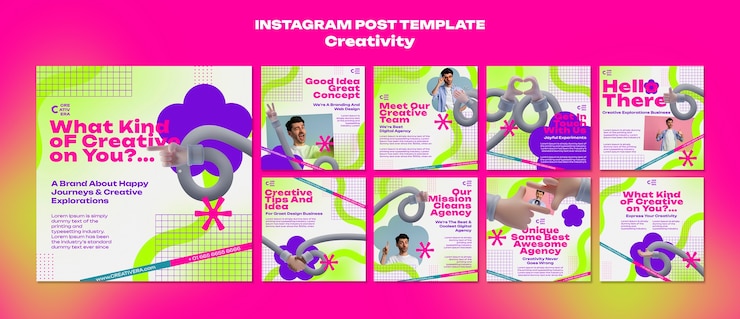 Gratis PSD gradiënt creativiteit sjabloon
