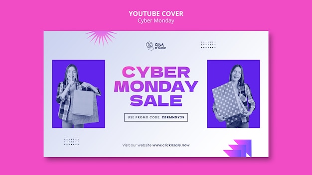 Gradient cyber monday youtube cover