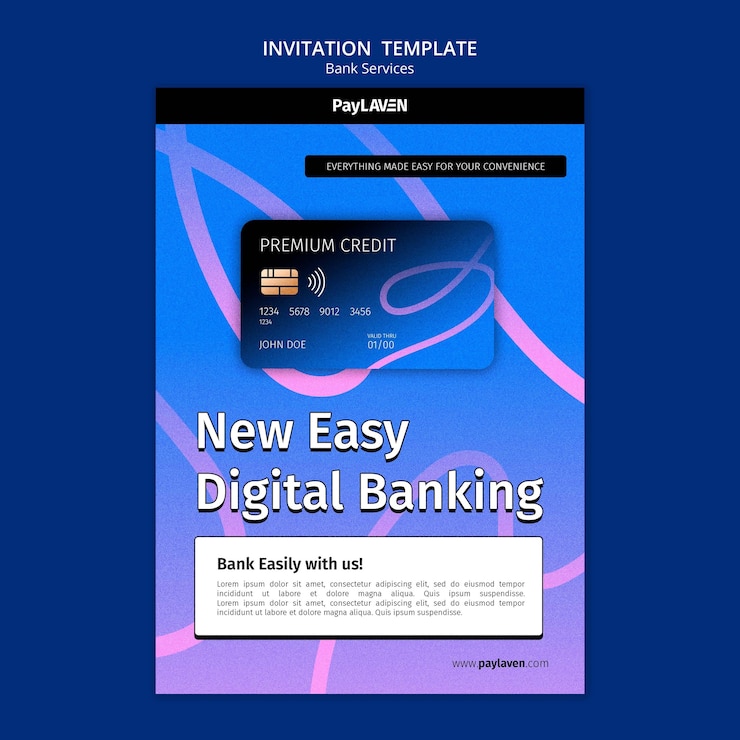 PSD Gratis gradient digital banking template