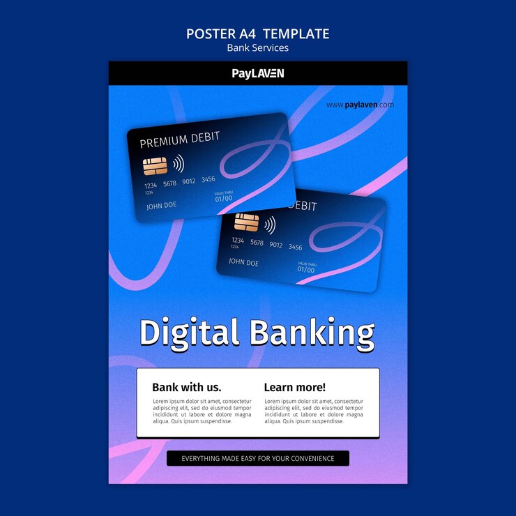 PSD Gratis gradient digital banking template