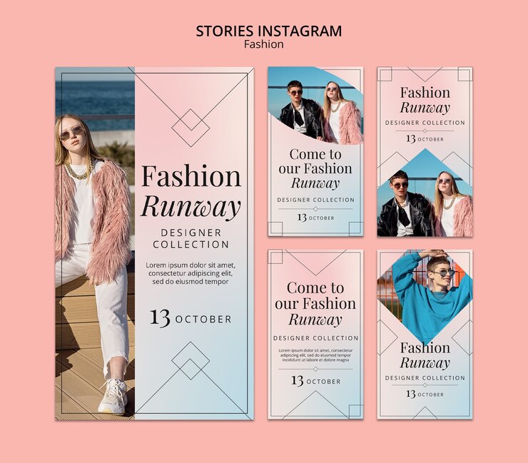 Gratis PSD gradient fashion instagram-verhalen