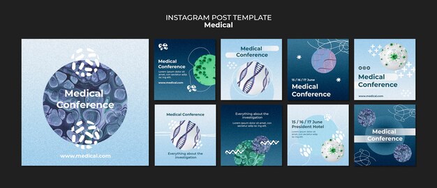 Gradiënt medische zorg instagram-berichten