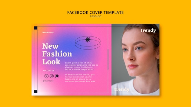 Gratis PSD gradiënt mode facebook omslag