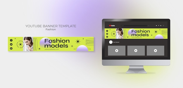 Gratis PSD gradiënt mode youtube-bannermalplaatje