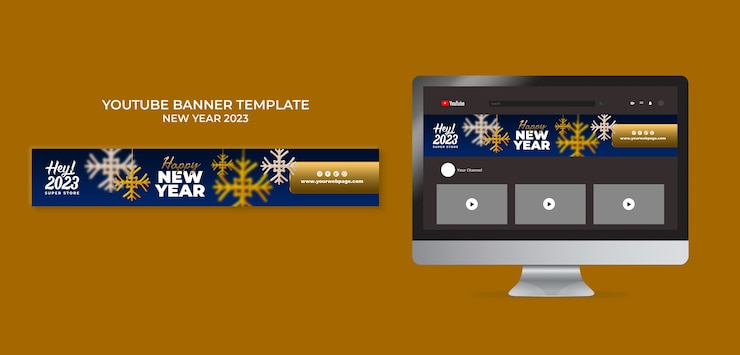 PSD Gratis gradient new year template design