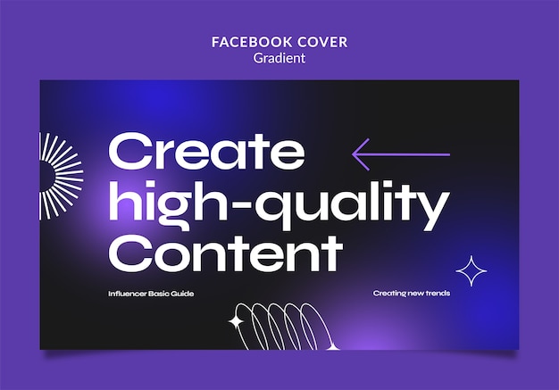 Gratis PSD gradient spersonal branding concept facebook omslag