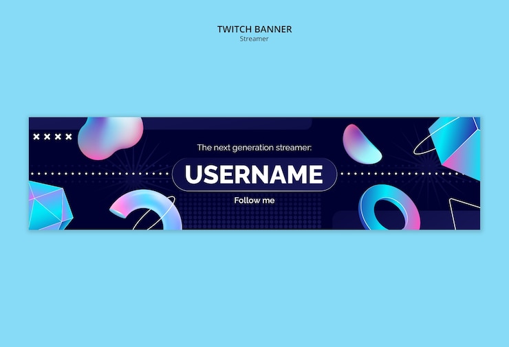 PSD Gratis gradient streaming hobby template