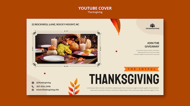 Gradient thanksgiving viering youtube cover