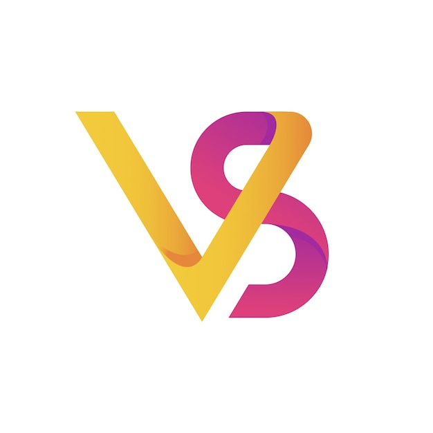 Gradiente frente a la plantilla del logotipo