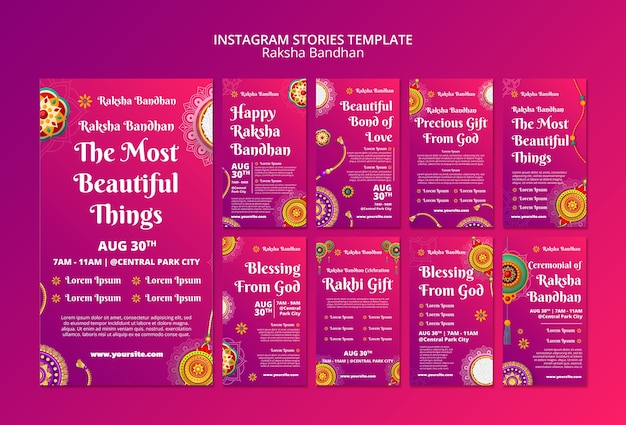 Gradiente raksha bandhan historias de instagram