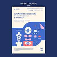 Gratis PSD grafisch ontwerp poster sjabloon