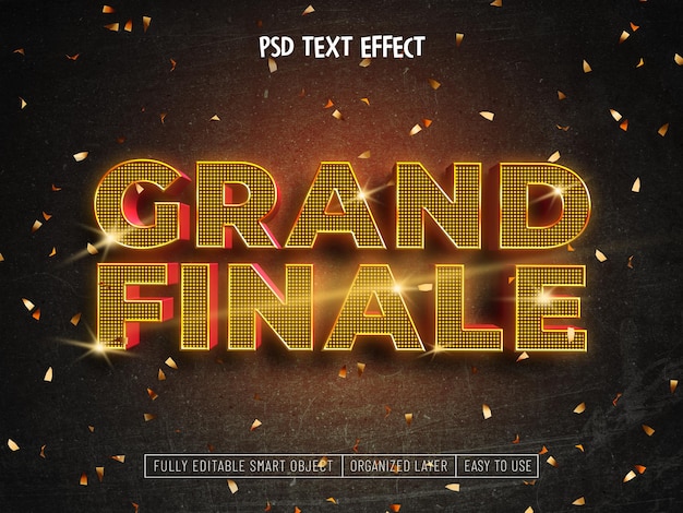 Gratis PSD grand finale psd-teksteffect