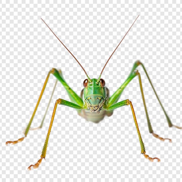 Grasshopper verde vibrante da vicino