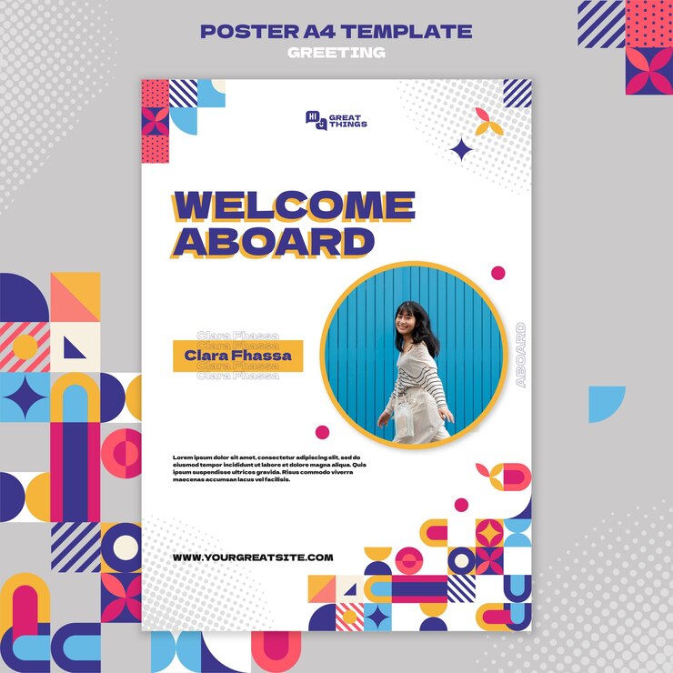 PSD Gratis greeting card poster template