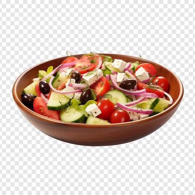 Gratis PSD griekse salade geïsoleerd op transparante achtergrond