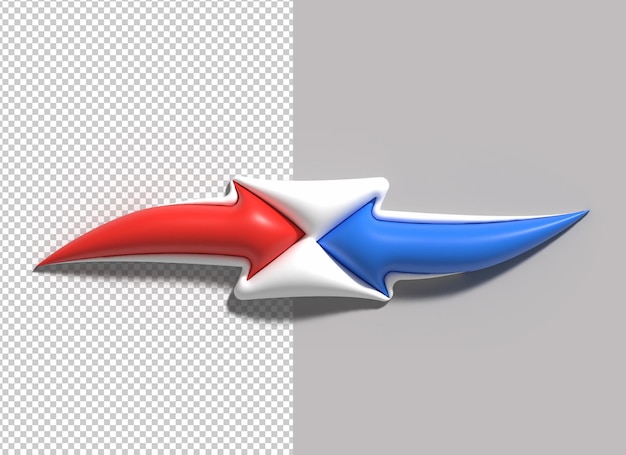 Groei pijl web icon logo 3d illustratie ontwerp