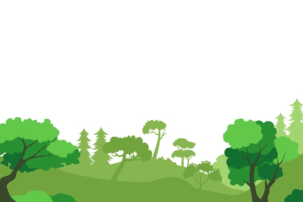 Groen bos illustratie